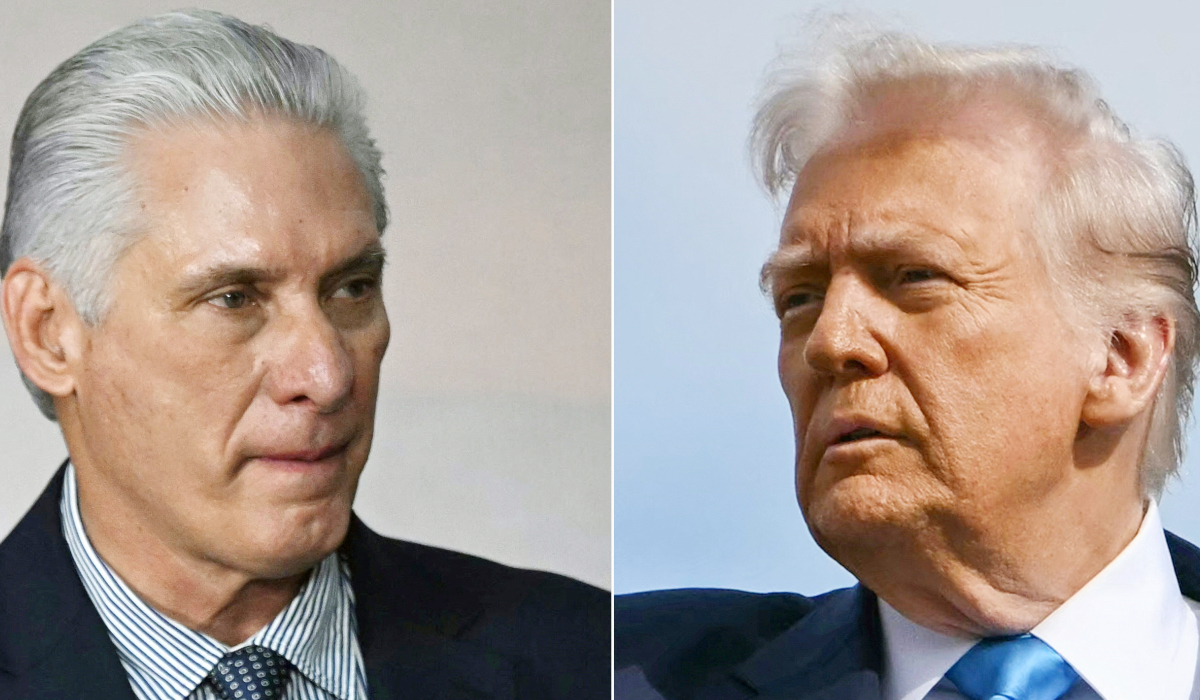 Cuba's President and First Secretary Miguel Diaz-Canel (L) and US President Donald Trump. (AFP file photo)