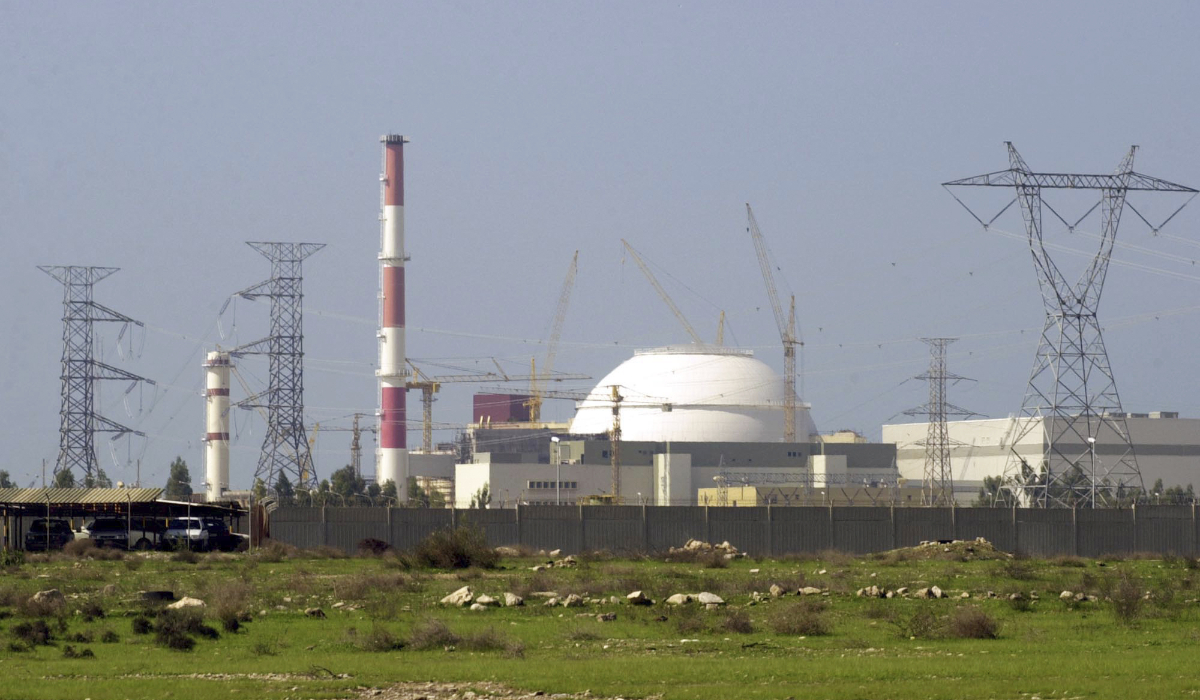 The reactor building of Iran's nuclear power plant and electricity poles are seen, at Bushehr, Iran, south of the capital Tehran, Iran. (AP file photo)