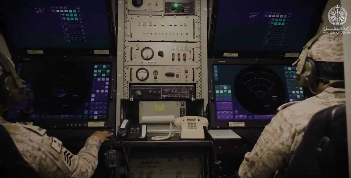 Saudi Arabia's air defenses have been successfully intercepting drones and missiles fired at the Kingdom since the conflict began. (Saudi MOD Screengrab)