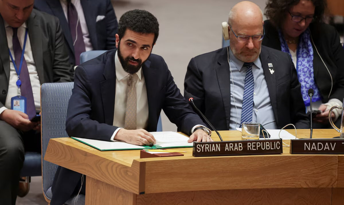 Syrian Arab Republic's Ambassador to the United Nations Ibrahim Olabi addresses the Security Council during the meeting on the situation in the Middle East, at UN headquarters in New York City, US, February 18, 2026. (Reuters)