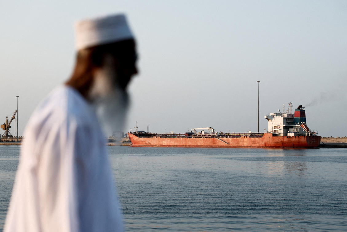 FILE PHOTO: The Callisto tanker sits anchored in Port Sultan Qaboos as the traffic is down in the Strait of Hormuz, amid the U.S.-Israeli conflict with Iran, in Muscat, Oman, March 12, 2026. (Reuters)