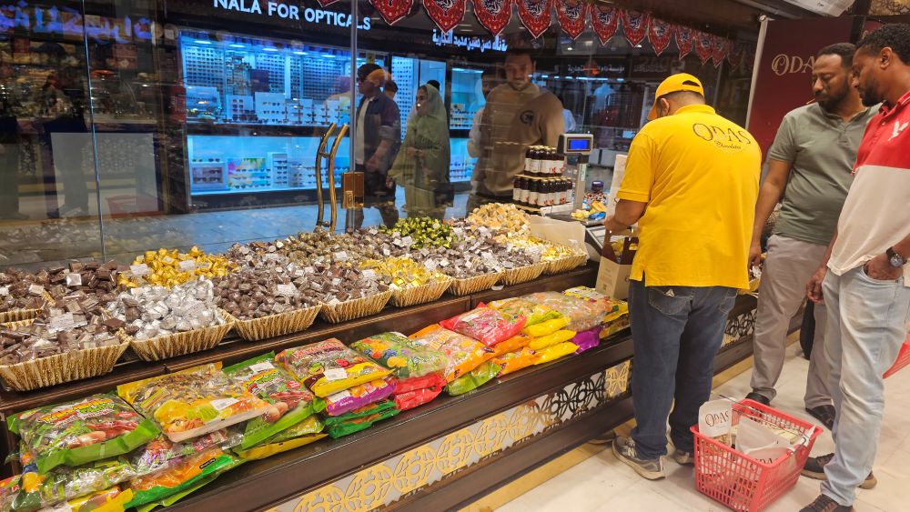 Consumer demand for confectionary has increased significantly as sweets become an essential part of Eid Al-Fitr celebrations across Saudi Arabia. (AN Photo)