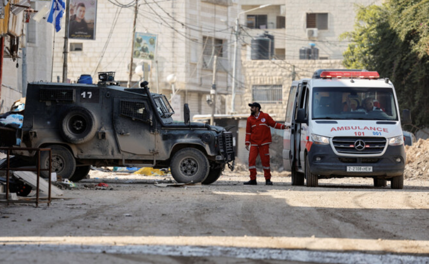 An Israeli military vehicle is seen in Jenin, in the Israeli-occupied West Bank. (Reuters/File Photo)