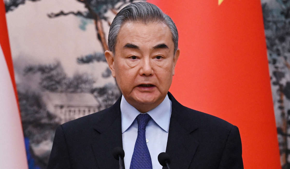 Chinese Foreign Minister Wang Yi speaks during a press conference in Beijing. (REUTERS)