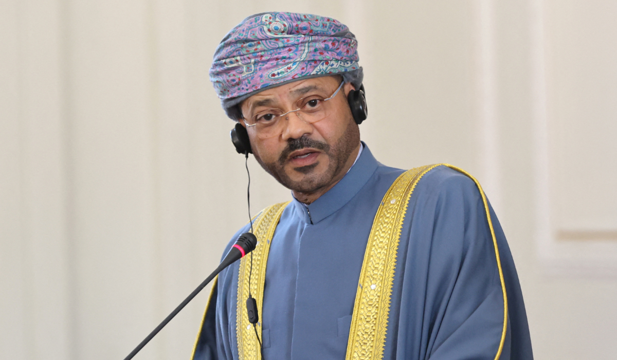 Omani Foreign Minister Sayyid Badr Albusaidi speaks during a joint press conference with Iranian Foreign Minister Abbas Araghchi (not pictured), in Tehran, Iran, December 30, 2024. (REUTERS)