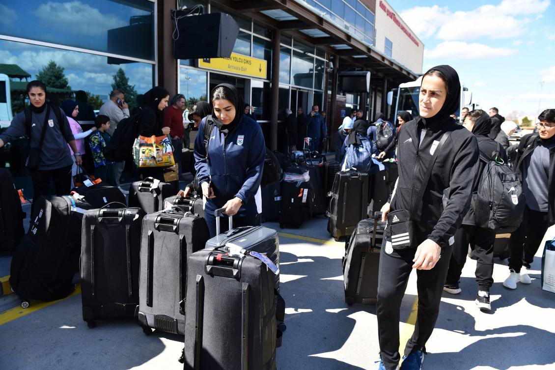 The Iranian women’s national football team landed at Istanbul Airport on March 17, 2026 after several members of the delegation withdrew their asylum bids in Australia and decided to return home. (AFP)