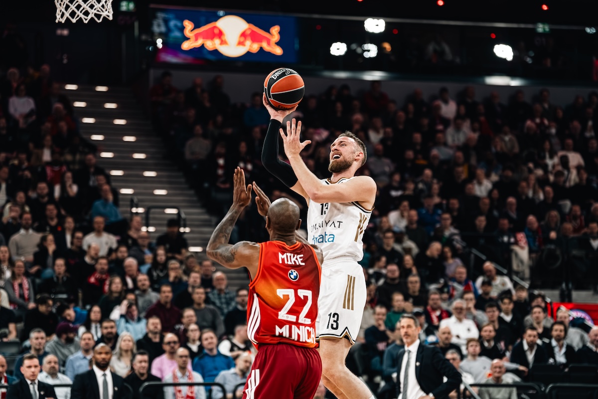 Dzanan Musa of Dubai Basketball in action during his team’s 87- 74 road win over Bayern Munich in Round 32 of the EuroLeague. (Supplied)