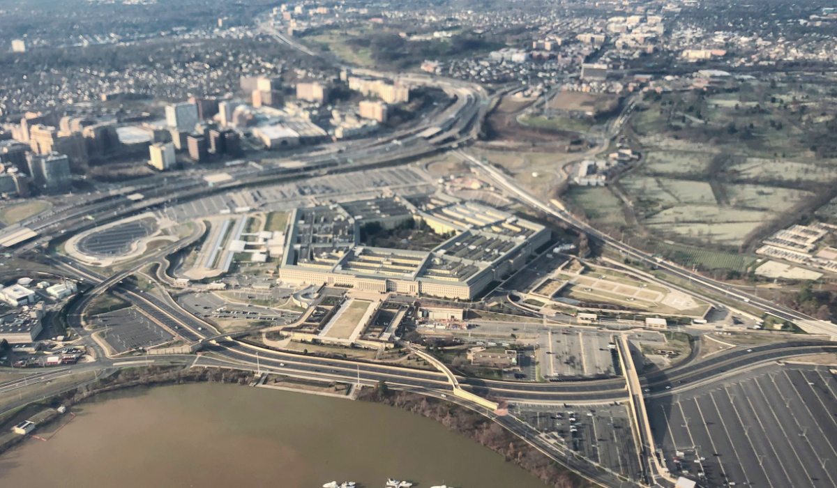 The Pentagon and the surrounding area is seen in this aerial view in Washington, Jan. 26, 2020. (AP)
