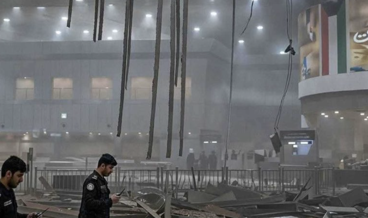 Iranian attacks targeted Kuwait’s airspace and facilities at Kuwait International Airport earlier this month. (Screenshot/UGC)