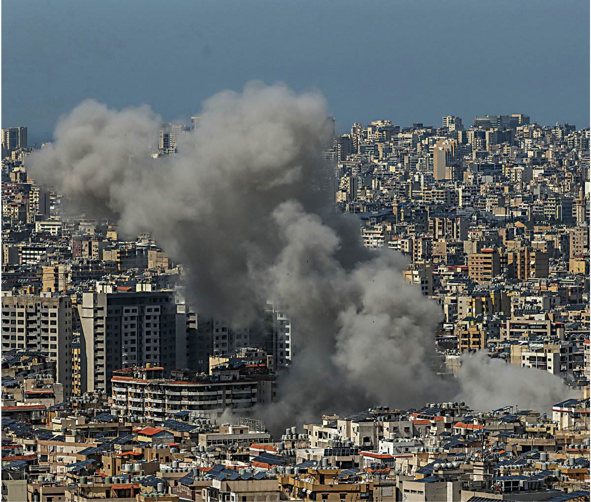Lebanon is caught in the crossfire as pro-Iran Hezbollah fires rockets into Israel and Israel targets Hezbollah strongholds in Beirut’s southern suburbs. (AFP)