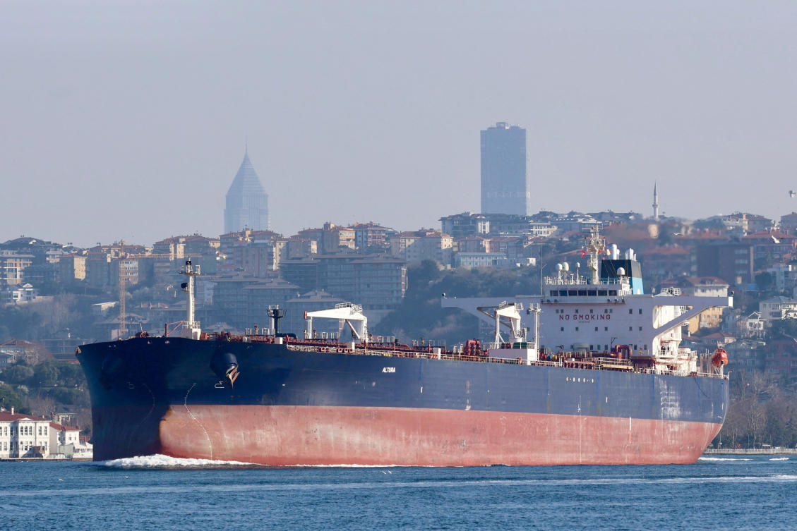A Turkish-operated oil tanker was attacked early Thursday in the Black Sea, possibly by an unmanned surface vehicle, Turkey's transport minister Abdulkadir Uraloglu said. (REUTERS)