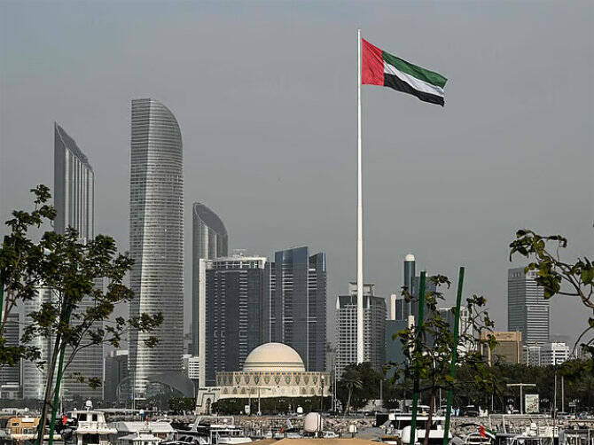 Two people were killed in Abu Dhabi when debris from a shot-down ballistic missile landed on a road. Eight people in the UAE have been killed by Iranian attacks since the war started. (AFP/File)