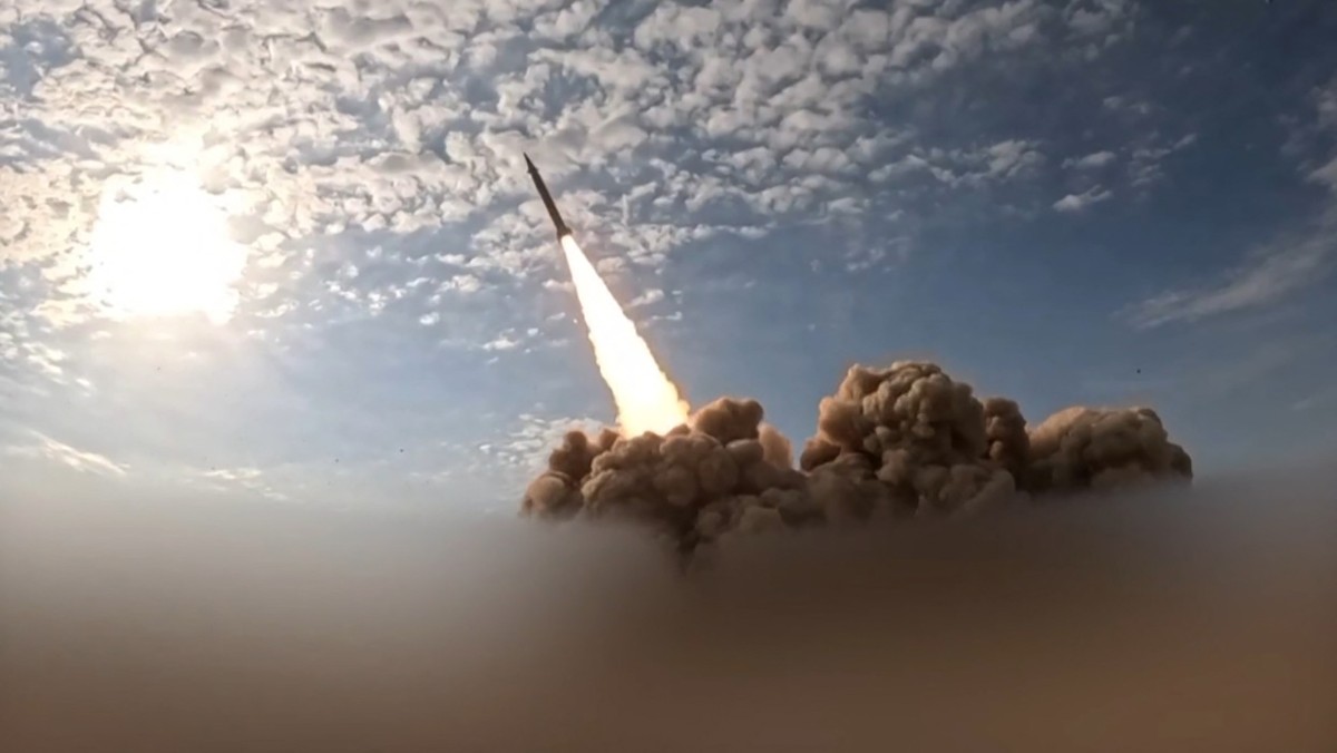 This video grab was taken from images released by the Iranian state broadcaster (IRIB), March 26, 2026. (AFP)