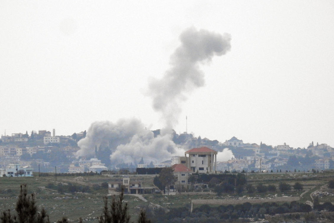 Smoke rises after an Israeli strike in southern Lebanon on March 28, 2026. (Reuters)