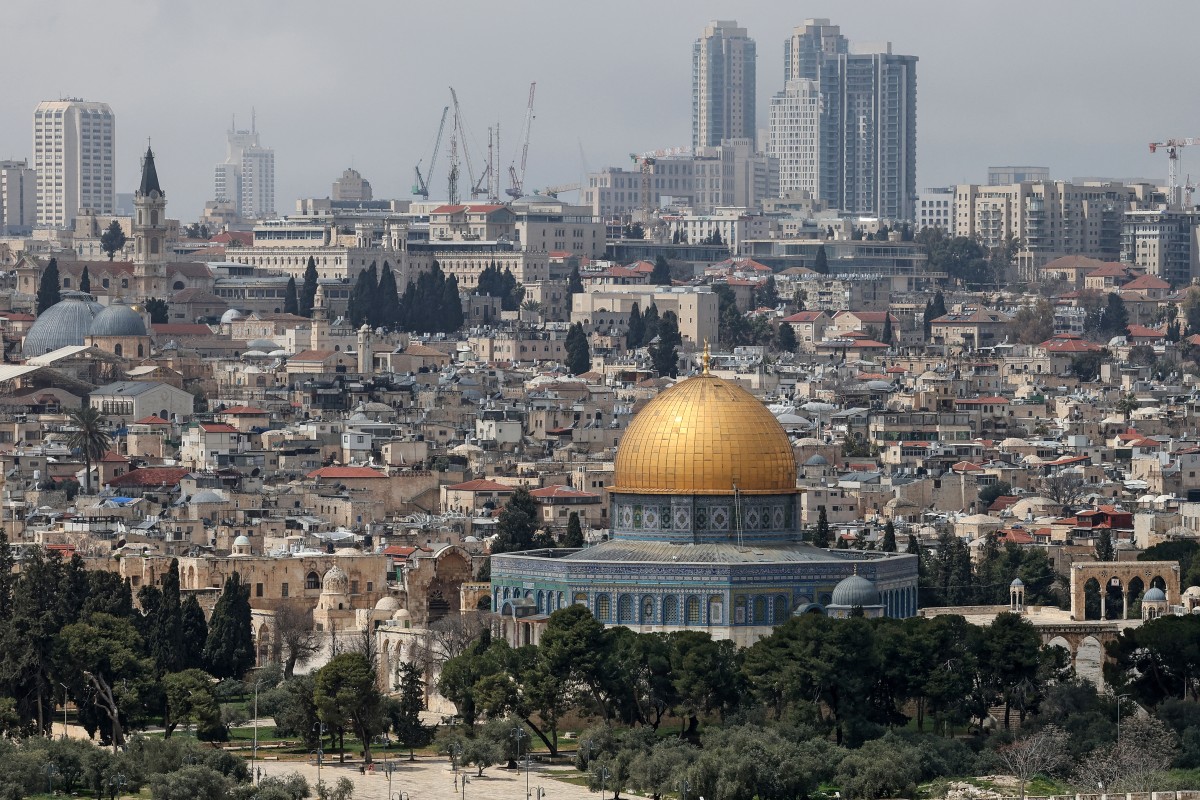 An empty Al-Aqsa Mosque compound and its Dome of the Rock on March 27, 2026, as the revered holy site has remained closed since the US-Israel war with Iran began on February 28. (AFP)