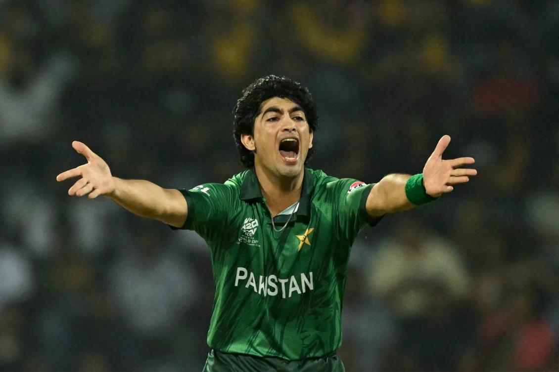 Naseem Shah aimed a barb at Punjab chief minister Maryam Nawaz, who was the guest of honor at a slimmed-down T20 Pakistan Super League opening ceremony. (AFP)