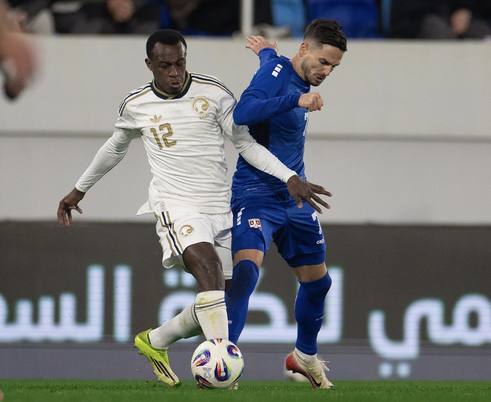 Serbia came from behind to secure a 2-1 win over Saudi Arabia in an international friendly on Tuesday. (X/@SaudiNT)