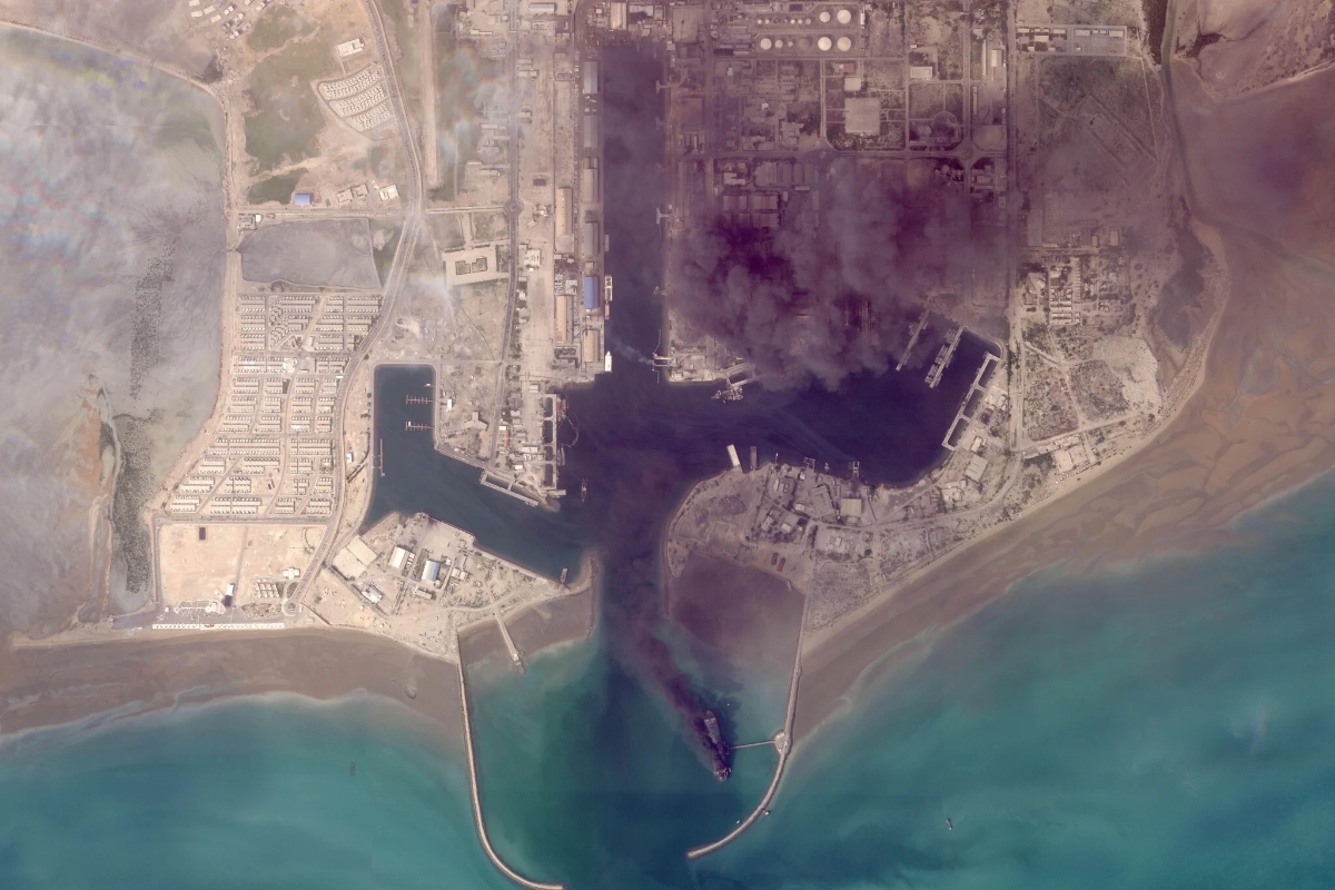 Planet Labs’ images from March 6 show damage to several buildings at the Parchin military base outside Tehran, Iran’s capital. (AP)