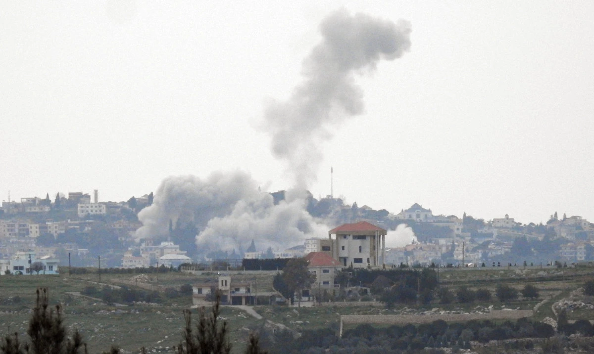 Smoke rises after an Israeli strike, amid escalating hostilities between Israel and Hezbollah in southern Lebanon. (Reuters)