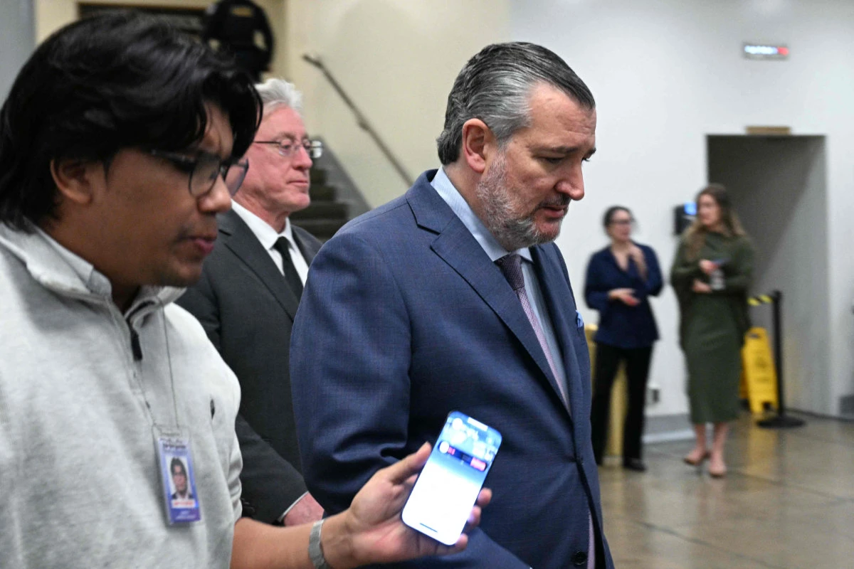 US Senator Ted Cruz speaks to reporters on Capitol Hill in Washington, DC, on March 4, 2026, ahead of the vote on a resolution aimed at curbing President Donald Trump's authority to continue military strikes on Iran. (AFP)