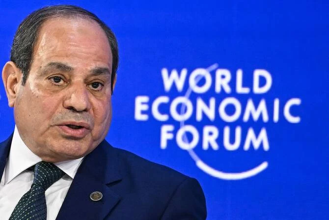 Egyptian President Abdel Fattah El-Sisi said Thursday his country was in an economic “state of near-emergency” as a result of the Middle East war, warning of runaway inflation. (AFP/File)