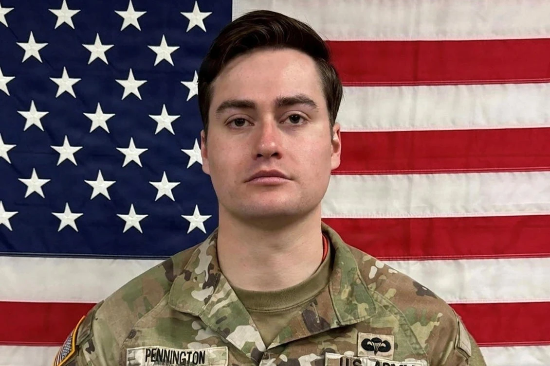 US Army Sergeant Benjamin N. Pennington, 26, of Glendale, Kentucky, died March 8, 2026, from injuries sustained during what the Army describes as an enemy attack on March 1, 2026, at Prince Sultan Air Base, Saudi Arabia. (US Army/Handout via REUTERS)