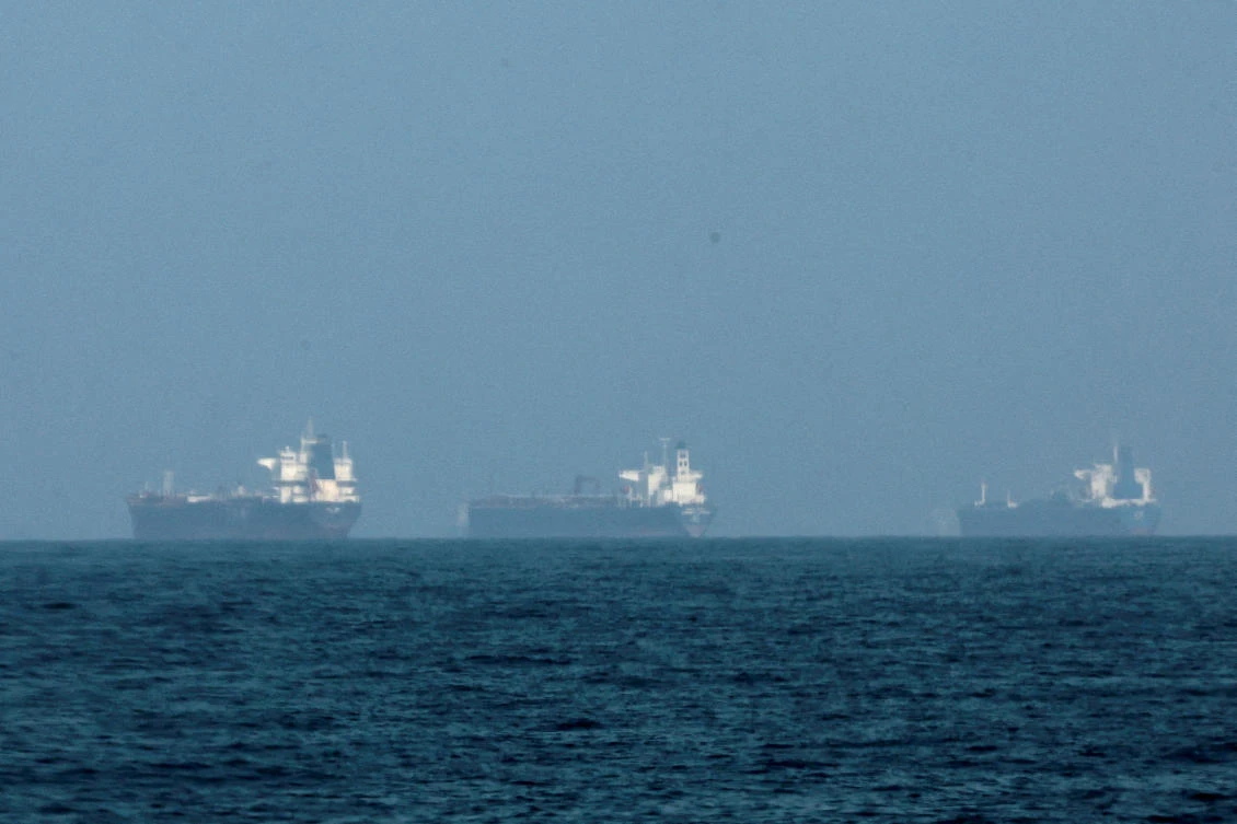 Tankers are seen off the coast of Fujairah, as Iran vows to fire on ships transiting the Strait of Hormuz, amid the US-Israel conflict with Iran, in Fujairah, UAE, Mar. 3, 2026. (Reuters)
