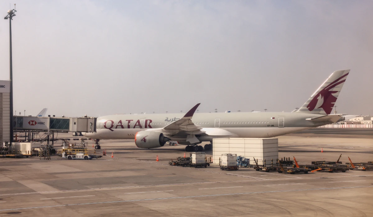 A Qatar Airways airplane at Dubai International Airport, amid the U.S.-Israeli conflict with Iran, in Dubai, United Arab Emirates, March 8, 2026. (REUTERS)
