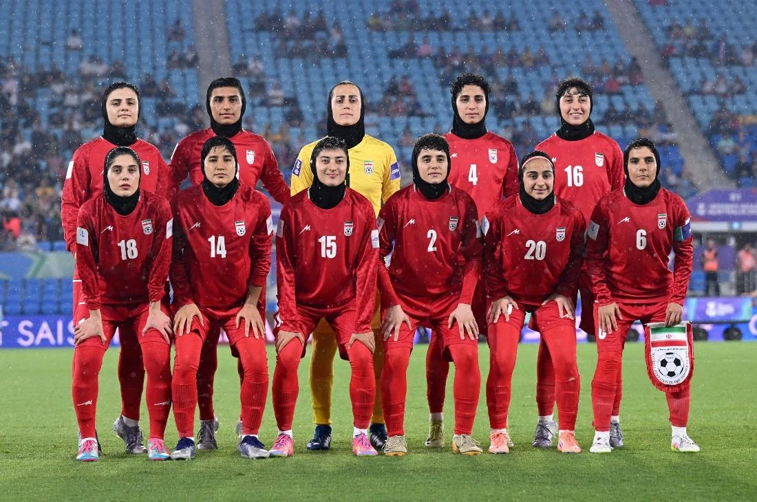The women’s Iranian players staged a protest at the AFC Women’s Asian Cup. (REUTERS/FILE)
