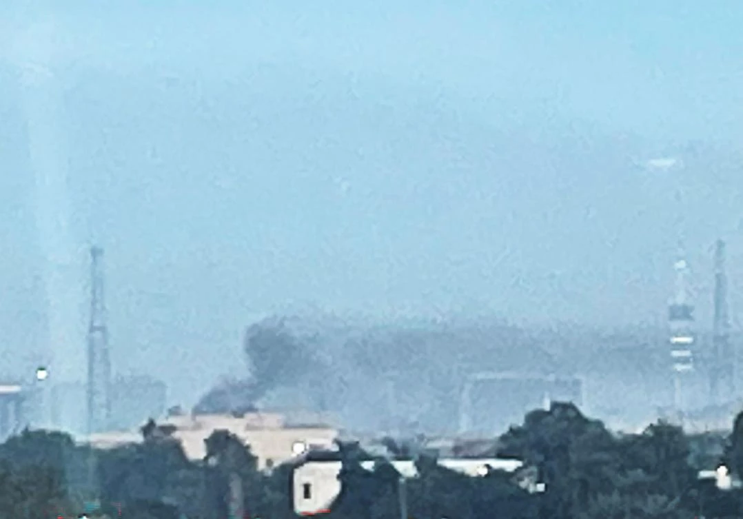 Smoke rises following a drone attack on the US embassy in Baghdad on March 14, 2026. (AFP)