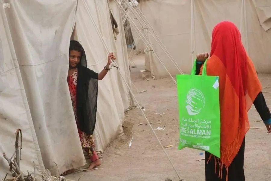 KSrelief distributed Eid clothing to 3,600 children in Marib governorate in Yemen. (SPA)