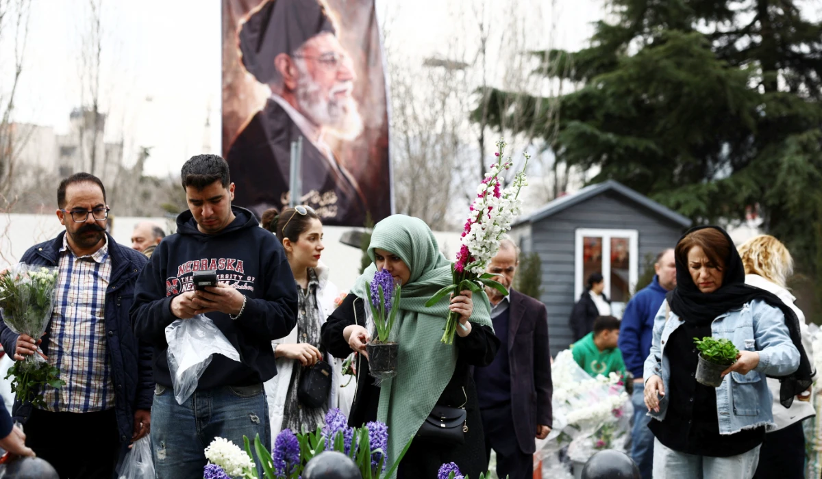 Iranian people shop at Tajrish Bazaar, ahead of Nowruz, the Iranian New Year, amid the US-Israeli conflict with Iran, in Tehran, Iran, March 19, 2026. (REUTERS)