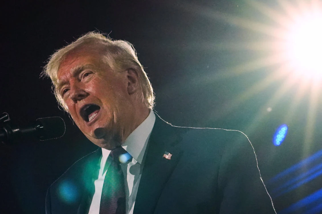 President Donald Trump speaks at the National Republican Congressional Committee's (NRCC) annual fundraising dinner on March 25, 2026, at Union Station in Washington. (AP Photo)