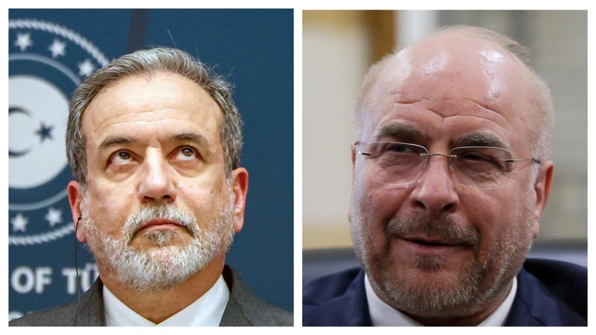 Iranian Foreign Minister Abbas Araghchi (L) and parliamentary speaker Mohammad Baqer Qalibaf (R) have both been removed from Israeli list. (REUTERS)