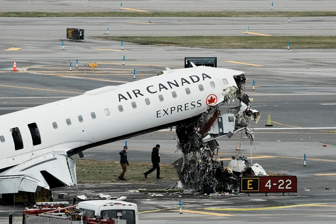 The crash at the New York airport on March 22, which killed both pilots, has revived concerns over US air traffic control staffing shortages. (Reuters)