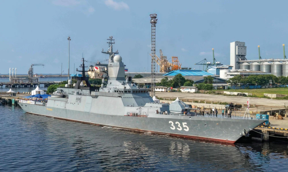 Russian naval ships dock in Jakarta for joint exercises