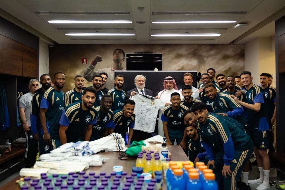 Dragan Bisenić met the Green Falcons ahead of their trip to Serbia. (Supplied)