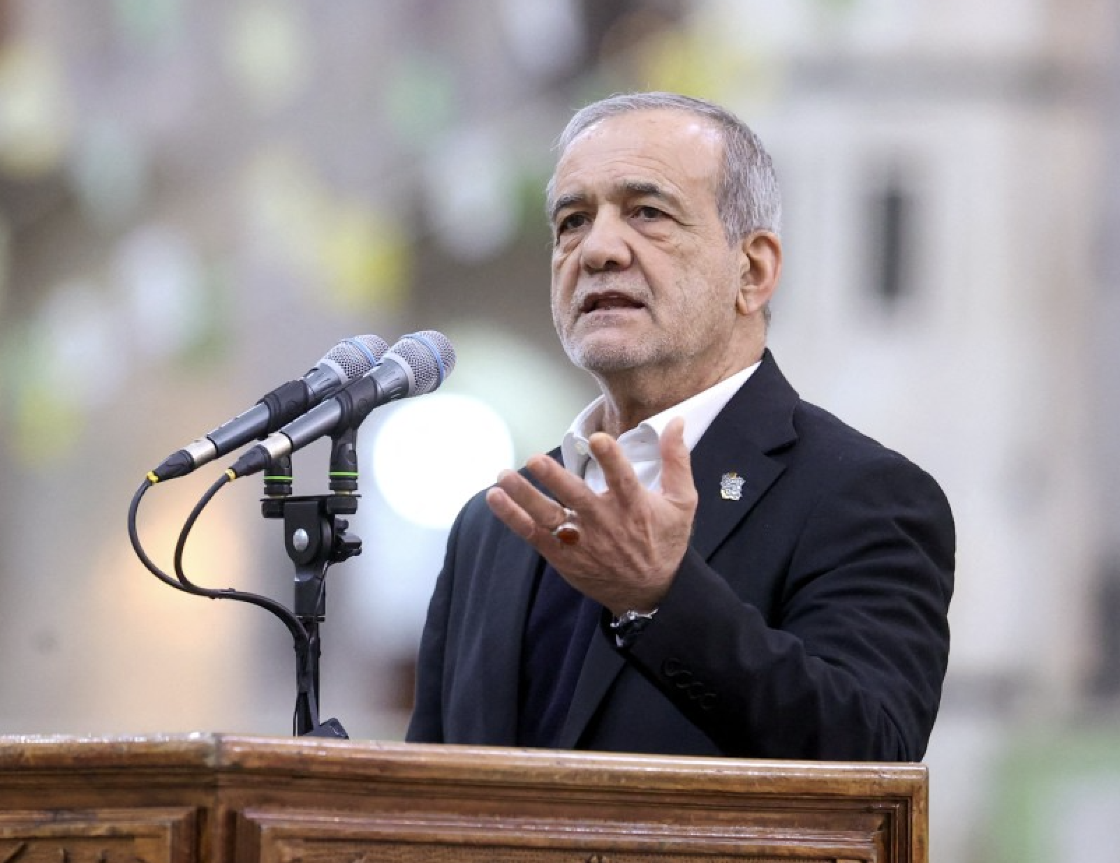 In a letter to the American people, Iranian President Masoud Pezeshkian accused Israel of dragging the US into the conflict. (File/AFP)