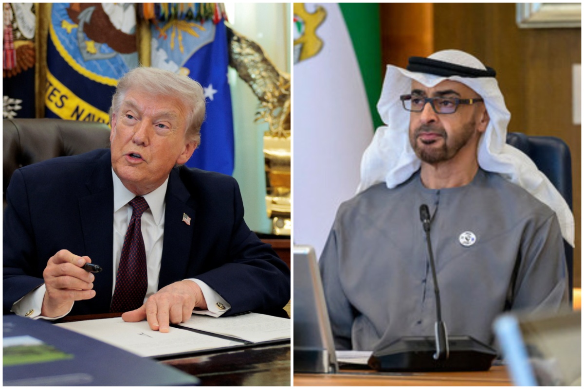 UAE President Sheikh Mohamed bin Zayed Al-Nahyan and US President Donald Trump. (AFP/Reuters Files)