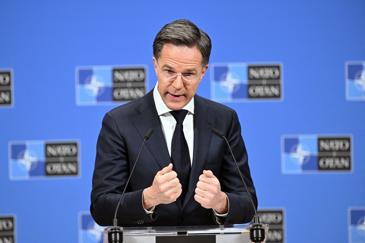 NATO Secretary General Mark Rutte gives a press conference about NATO's general annual report in Brussels on March 26, 2026. (FILE/AFP)