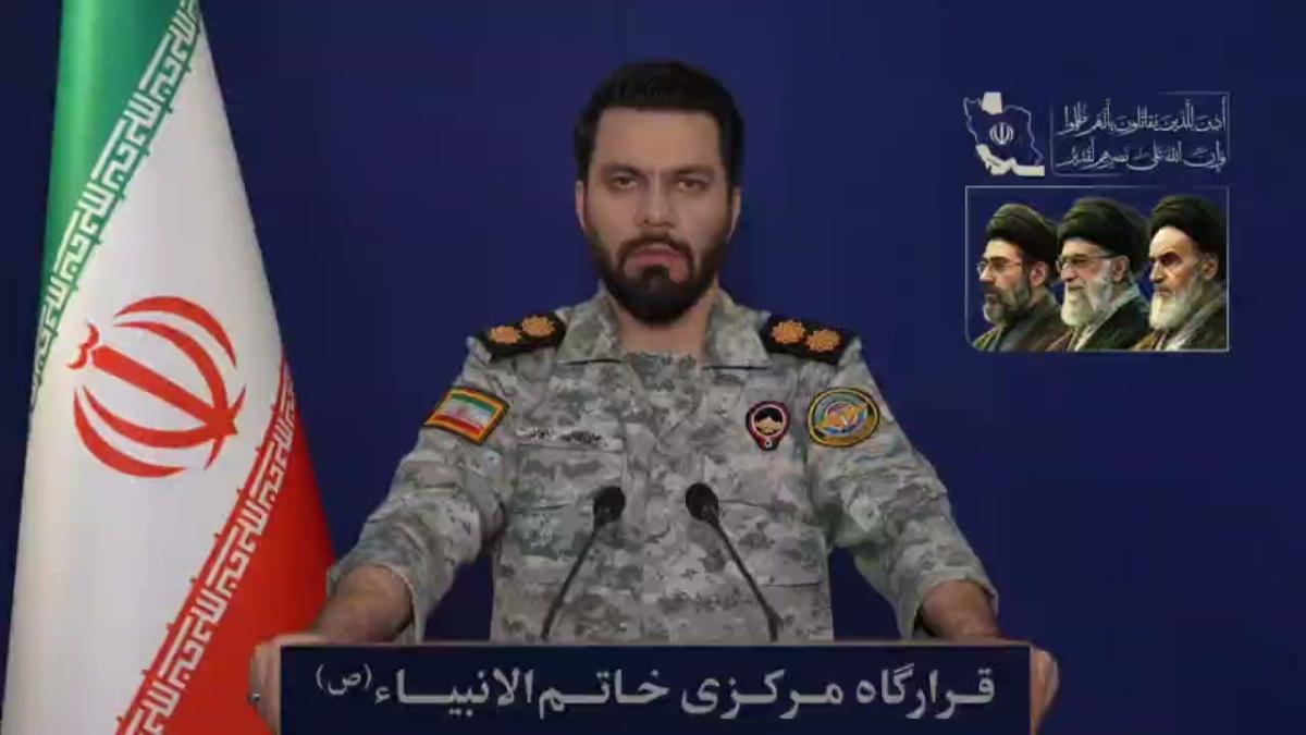 The Iranian military command center Khatam Al-Anbiya put out a statement carried on state TV warning the US and Israel. (AFP Screen grab)