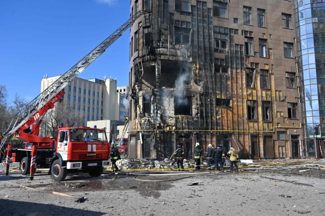 Russian forces maintain day-long drone barrage of Ukraine’s Kharkiv