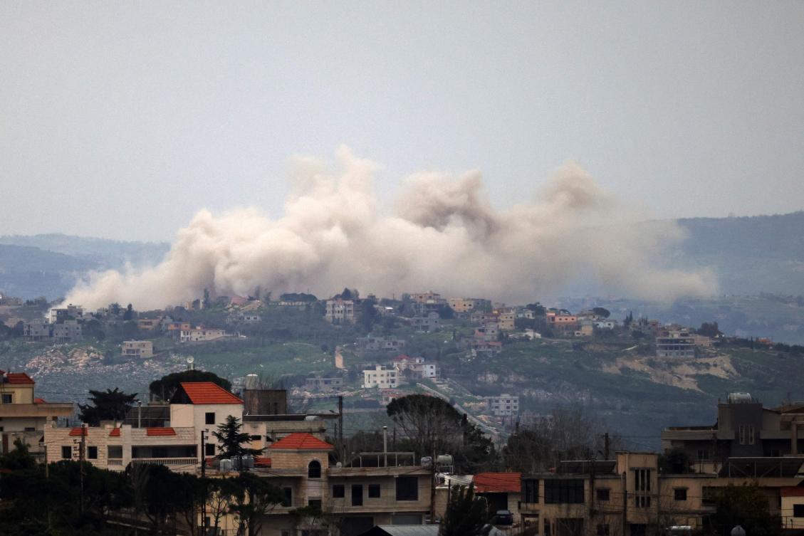 The Israeli military said Friday it had struck more than 3,500 targets across Lebanon in the month since fighting with the Hezbollah militant group began. (AFP)
