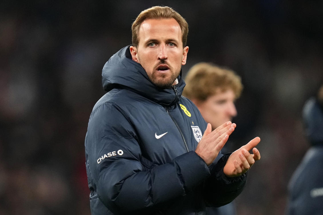 Harry Kane missed England’s friendly defeat by Japan this week with an ankle problem and has not recovered in time to face Freiburg on Saturday. (AP)