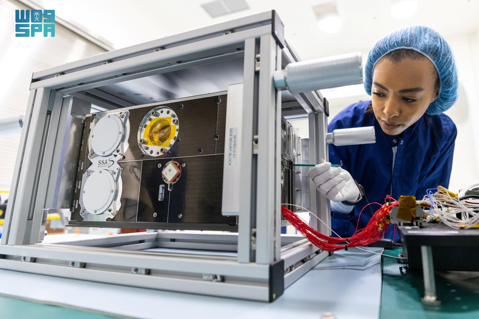 The Saudi Space Agency announced the successful launch and initial communication with the Saudi satellite Shams, which was deployed aboard the Space Launch System as part of the Artemis II mission. (SPA)