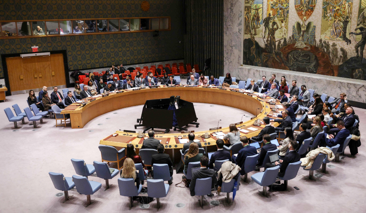 General view of a United Nations Security Council meeting on US military actions against Venezuela, at United Nations headquarters on December 23, 2025 in New York. (AFP)