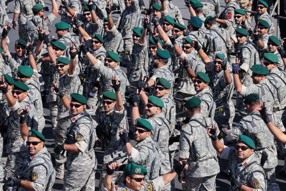 Above, soldiers participate in a military parade to mark Iran’s annual Army Day in Tehran on April 18, 2025. (AFP file photo)