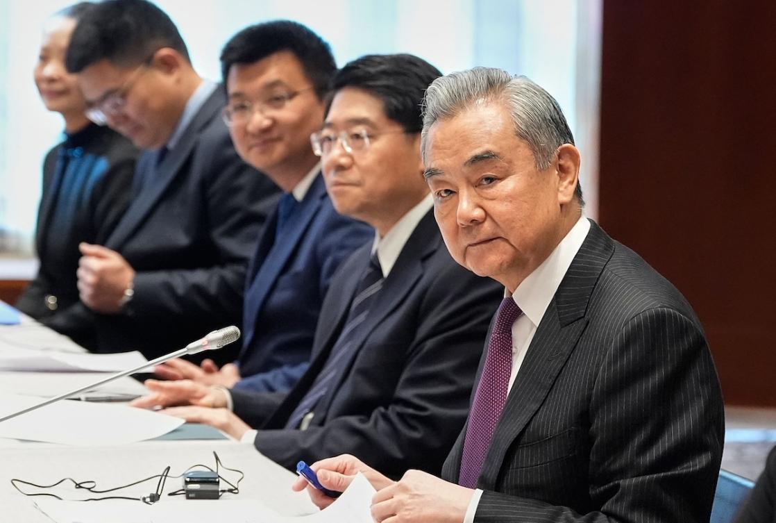China's Foreign Minister Wang Yi (R) attends a bilateral meeting with the US Secretary of State (not in picture) in Munich, on February 13, 2026, on the sidelines of the Munich Security Conference (MSC). (FILE/AFP)