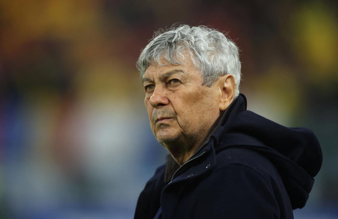 Romania coach Mircea Lucescu looks on during the World Cup — UEFA Qualifiers — Group H — Romania v Bosnia & Herzegovina — Arena Nationala, Bucharest, Romania — Mar. 21, 2025.(Reuters/File)