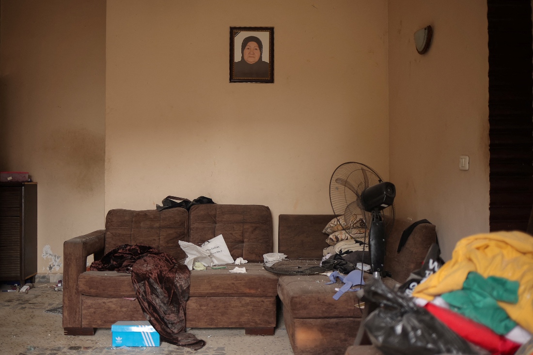 A room in a building damaged in an Israeli strike, as the US-Israeli conflict with Iran continues, in Tyre, Lebanon. (Reuters)